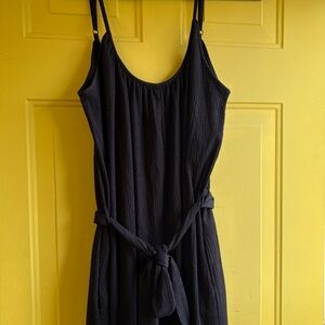 H&M black wide leg jumpsuit
